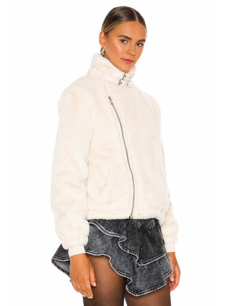 Hot Item!Bubish Orlando Faux Fur Jacket In Cream — image 4 of 8